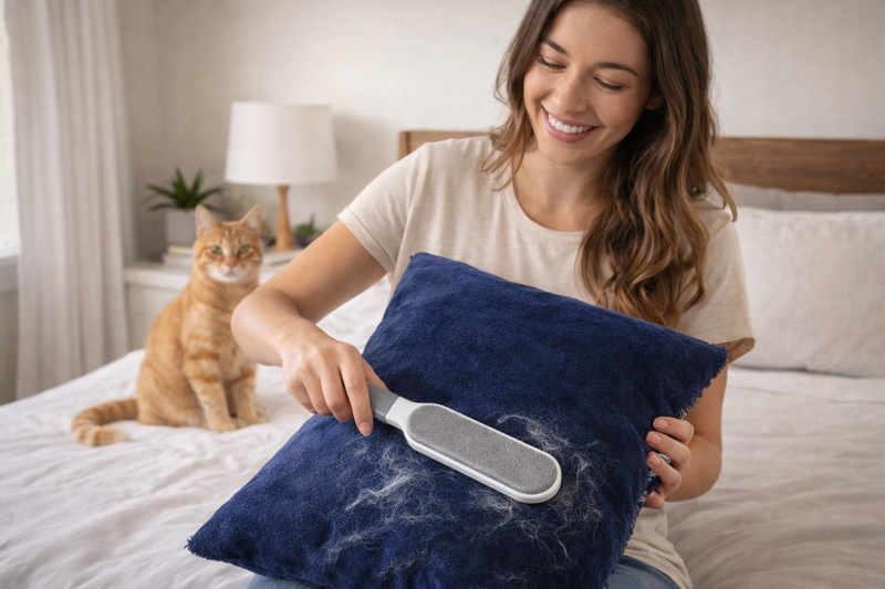 Escova Mágica Removedora de Pelos Auto-Limpante (Kit 2 unidades - MAIS VENDIDO 🔥)