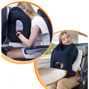 Almofada Viagem Inflável Travesseiro Descanso Dormir Suporte Cabeça Pescoço ref: KX595