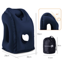 Almofada Viagem Inflável Travesseiro Descanso Dormir Suporte Cabeça Pescoço ref: KX595