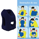 Almofada Viagem Inflável Travesseiro Descanso Dormir Suporte Cabeça Pescoço ref: KX595