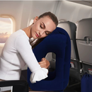 Almofada Viagem Inflável Travesseiro Descanso Dormir Suporte Cabeça Pescoço ref: KX595