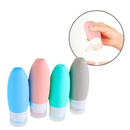 Kit com 4 frascos de silicone 90ml antivazamento para viagem