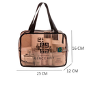 Bolsa De PVC Transparente Para Cosméticos Impermeável Portátil De Média Capacidade Viagem